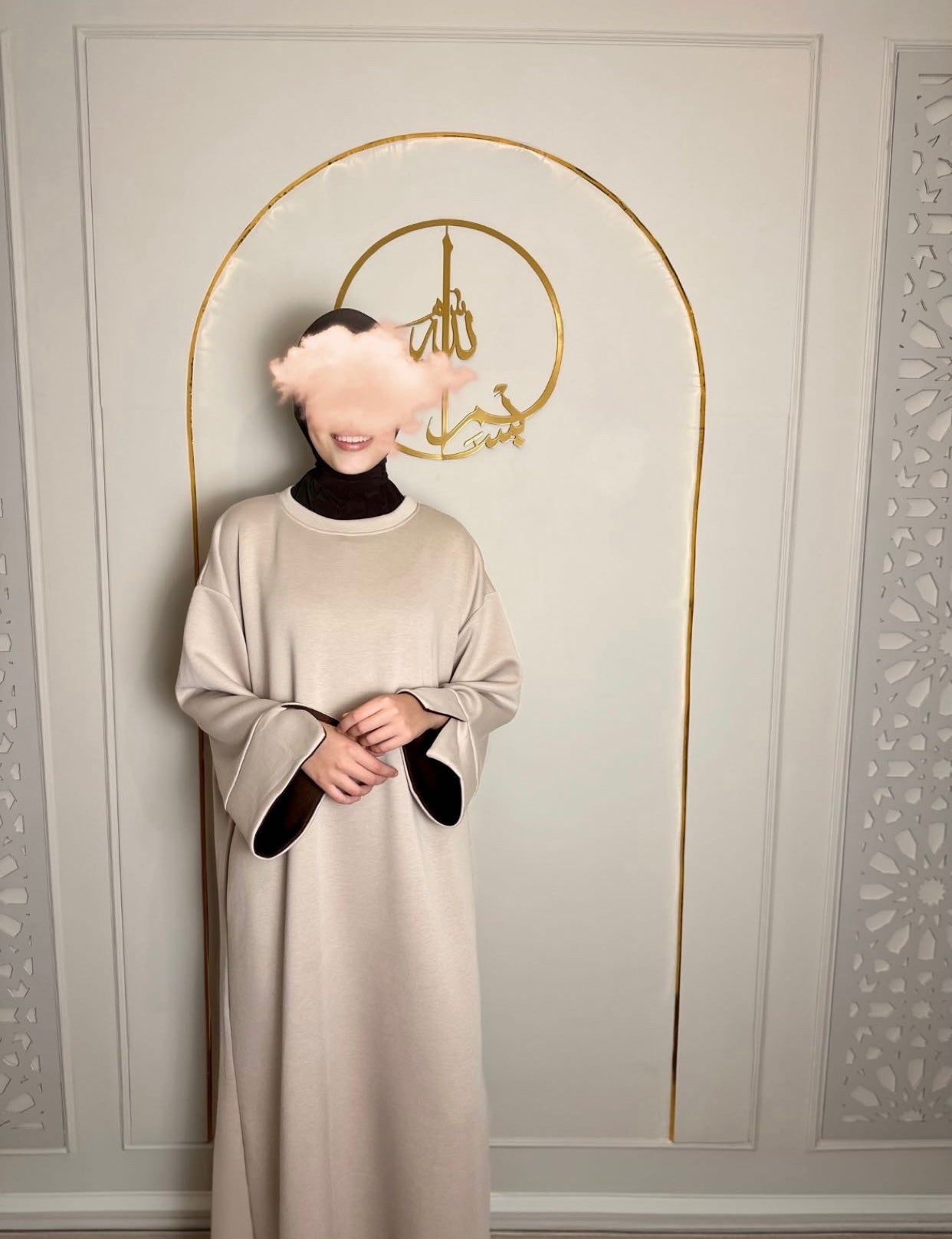 Jerseydress Dina beige